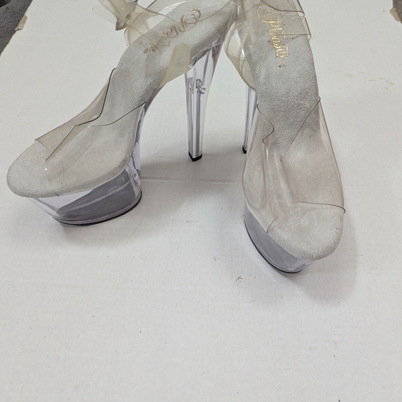 Pleaser Clear Platform Heels - Picture 2 of 8